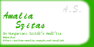 amalia szitas business card